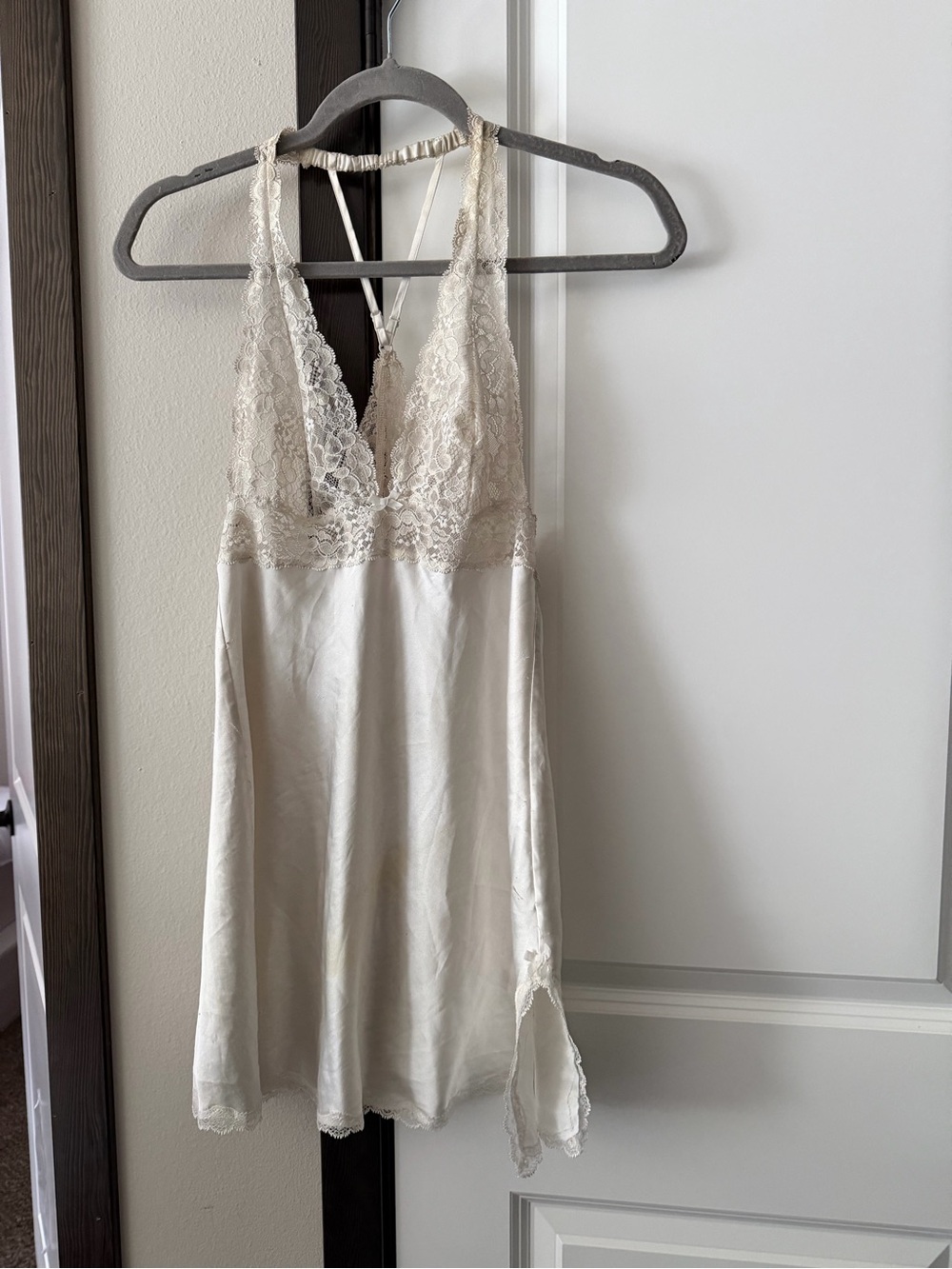 Victoria's Secret Ivory Lace Satin